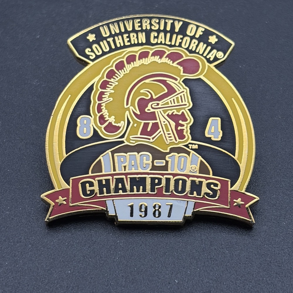 University of Southern California USC Football 1987 PAC-10 Champions Lapel Pin